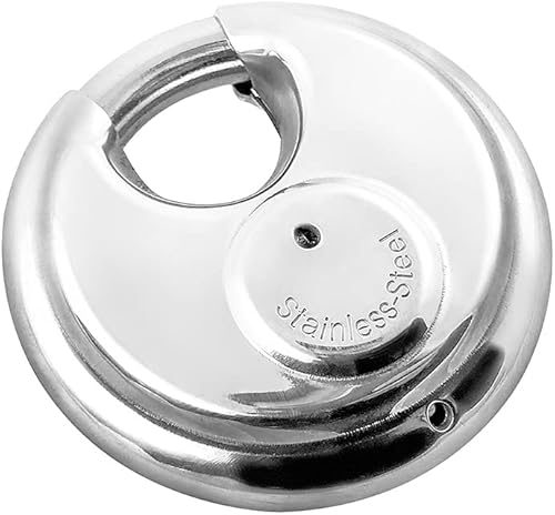 Miniatura 5 de QWORK Cerraduras de disco, paquete de 2 cerraduras de almacenamiento de disco con llave de acero resistente para unidad de almacenamiento, grillete