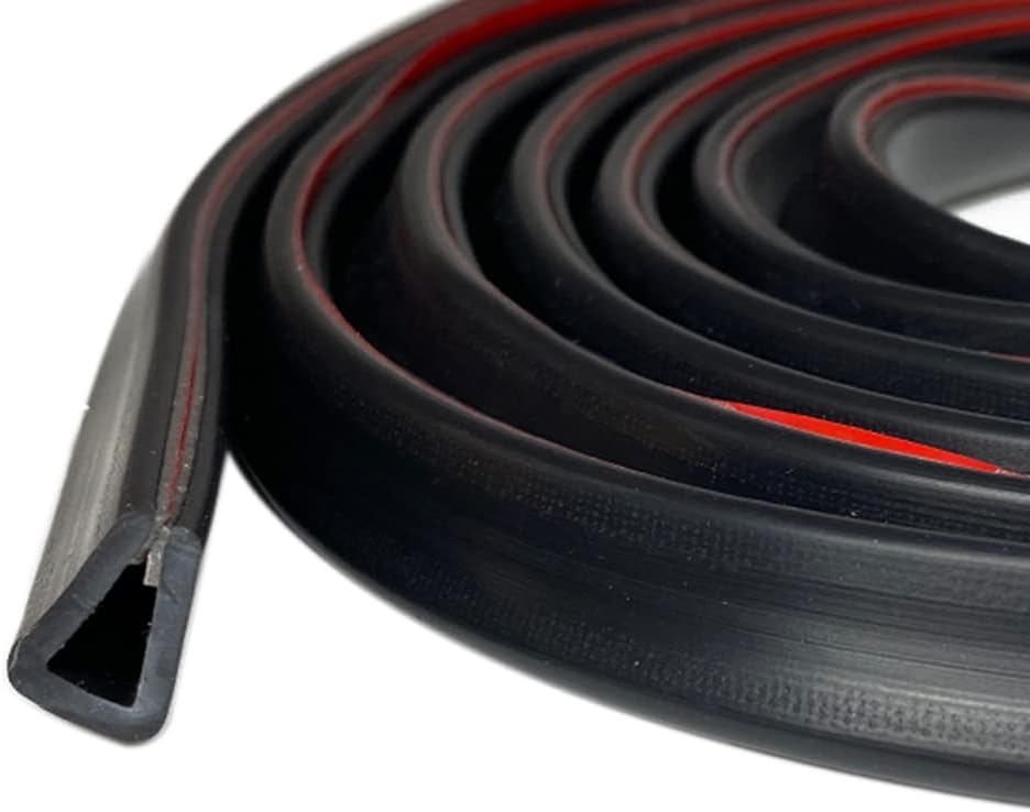 Tintvent Rubber Edge Trim Black, U Channel Rubber Seal Strip with Self