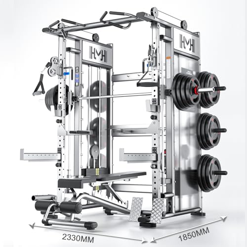 Image of Strength Smith Machine Squat Rack Pull Up Bar Upper Body Strength Training Leg Developer Commercial Home Gym Strength Training (Smith Machine R8 PRO)