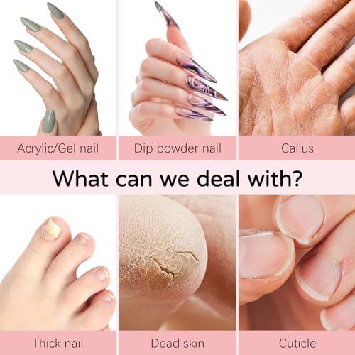 Lime à ongles électrique sans fil avec polissoirs interchangeables