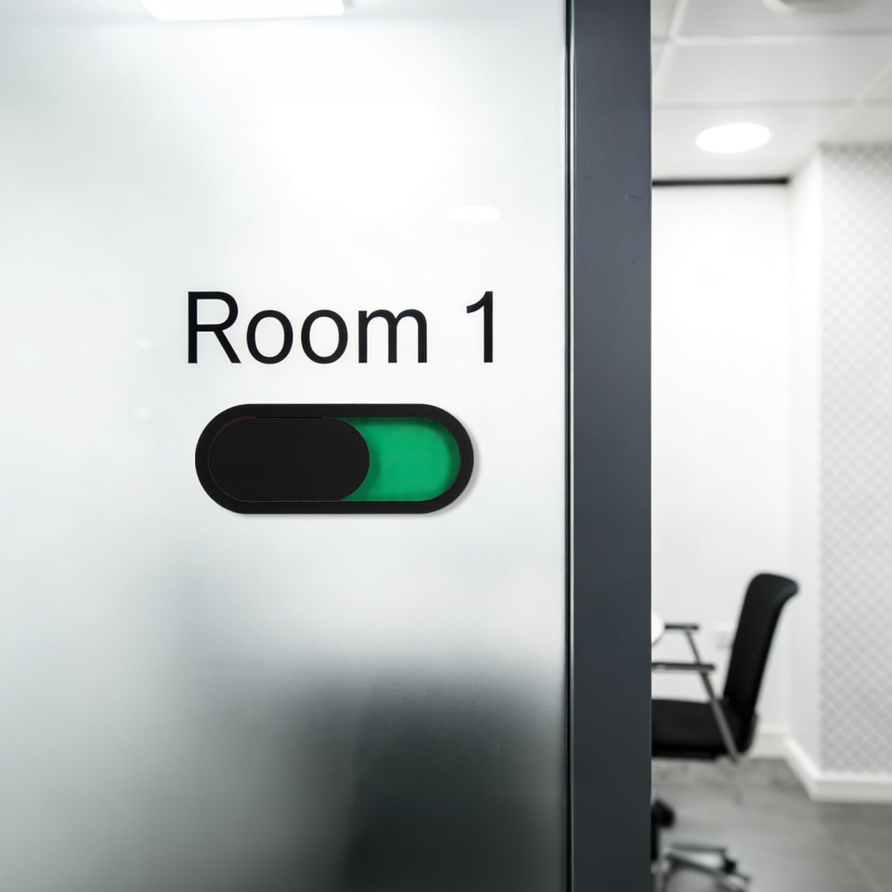VILLCASE 40 Stück Schieberegler-Türschild, 10 x 4 cm, Bio-Glas in Verschiedenen Farben – Klarer Besetzt/Leer-Status für Büro, Konferenzraum & Badezimmer – zur Vermeidung Unerwünschter Störungen