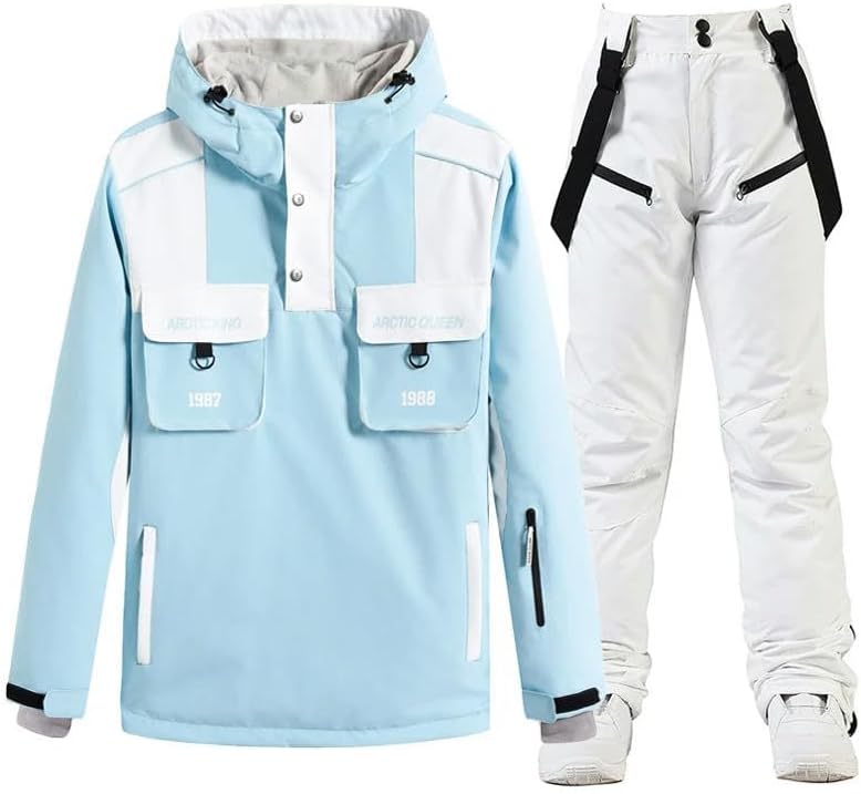 JXQXHCFS Men's and Women's Ski Suit Sets Waterproof Snow Costume Ski Jacket and Pant Set Clothing Snowboarding