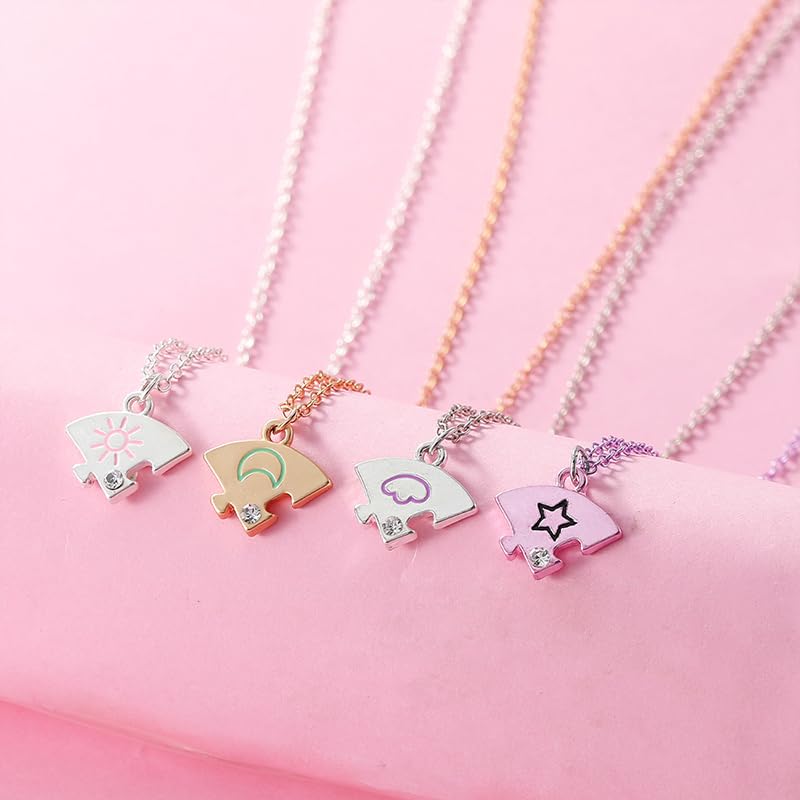 Best Friend Friendship Necklaces for 3 Sisters Birthday Gifts for Big Middle Little Sister Puzzle Necklace for 3 4 Friends4