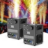 2PCS 1000W Professionale Macchine Pirotecniche, d-mx512 & Telecomando senza fili Macchina della Scintilla Fredda di Zero Inquinamento per Matrimonio Festa Palcoscenico Halloween Natale