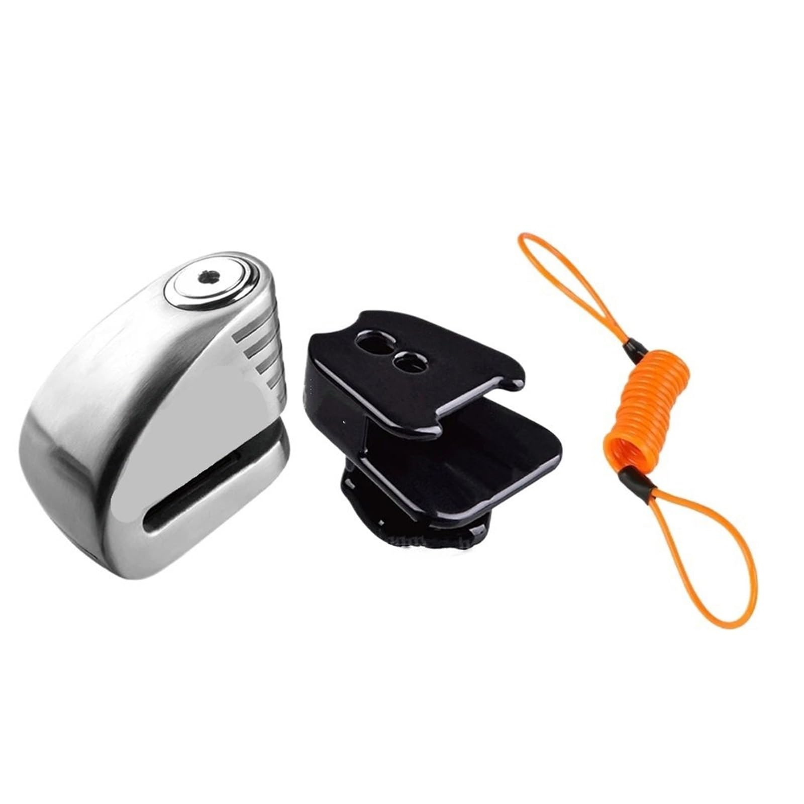 Chain Lock Motorcycle Lock Scooter Disc Waterproof Alarm Locks Motorcycle Handlebar Lock(SUS304 SL D Set)