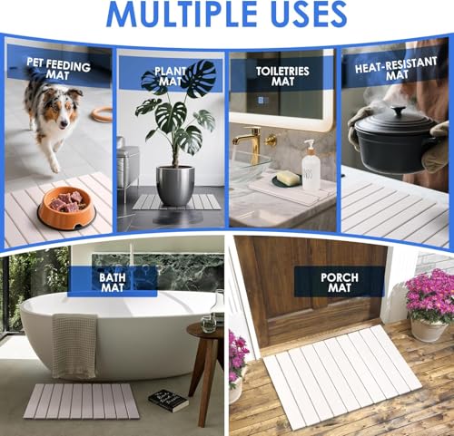 Large Stone Dish Drying Mat for Kitchen Counter, Foldable Diatomaceous Earth Drying Mat, Quick Dry Stone Mat for Kitchen Sink, Super Absorbent Dish Drying Mats 24" x 16" by FulFillia - Image 7
