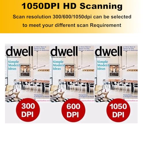 Scanner portable avec carte SD pour documents, images et livres format A4 - 7