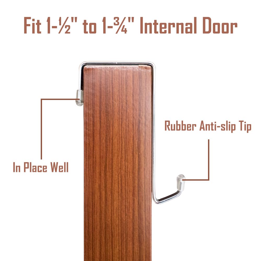 SayHi2U Heavy Duty Single Towel Hook, Over Door Stainless Steel Hanging Holder for Bathroom, Fit 1-½