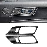 YAMUDA Compatible with 2PCS Carbon Fiber Sticker Car Door Inside Handle Decoration Sticker for Ford