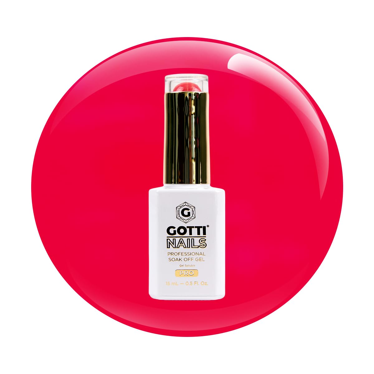 Gotti Nails Gel Color #24G - Bright Fame Classic Nail Polish Colors | LED Cure, Streak-free Formula | Collection All Seasons Nail Art Manicure DIY for Home Salon 0.5 Fl Oz (#24G Bright Fame)