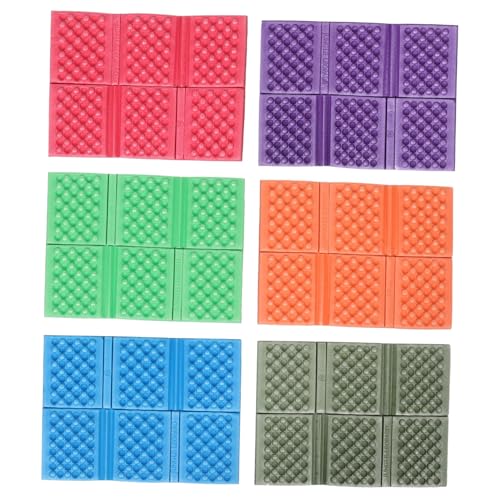 SOPOTUTU 6個折りたたみ式アウトドアマット 防水防潮 軽量フォームクッション 多機能ピクニック キャンプ ハイキング ビーチ用携帯マット 混