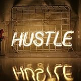 Hustle Neon Light Sign Led Neon Light Box Novelty Wall Decor Light USB Neon Lamp For Bedroom Game...