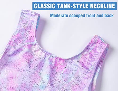 Image of TENVDA Leotards for Girls Gymnastics One Piece Biketard(Multiple Colors) | Sparkly sleeveless unitards