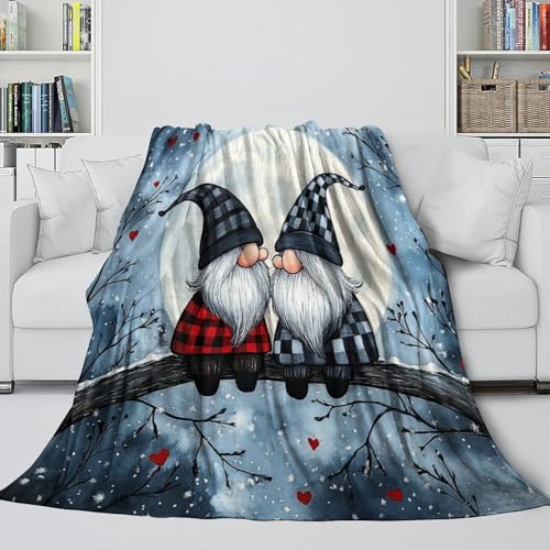 Jeté de canapé microfibre doux couverture gnomes dessin animé 3D - 6