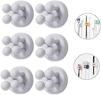 Vista 11 de Portacepillos de dientes de silicona para baños, soporte de afeitar para ducha, soporte de cepillado de dientes, soporte de pared para cepillo