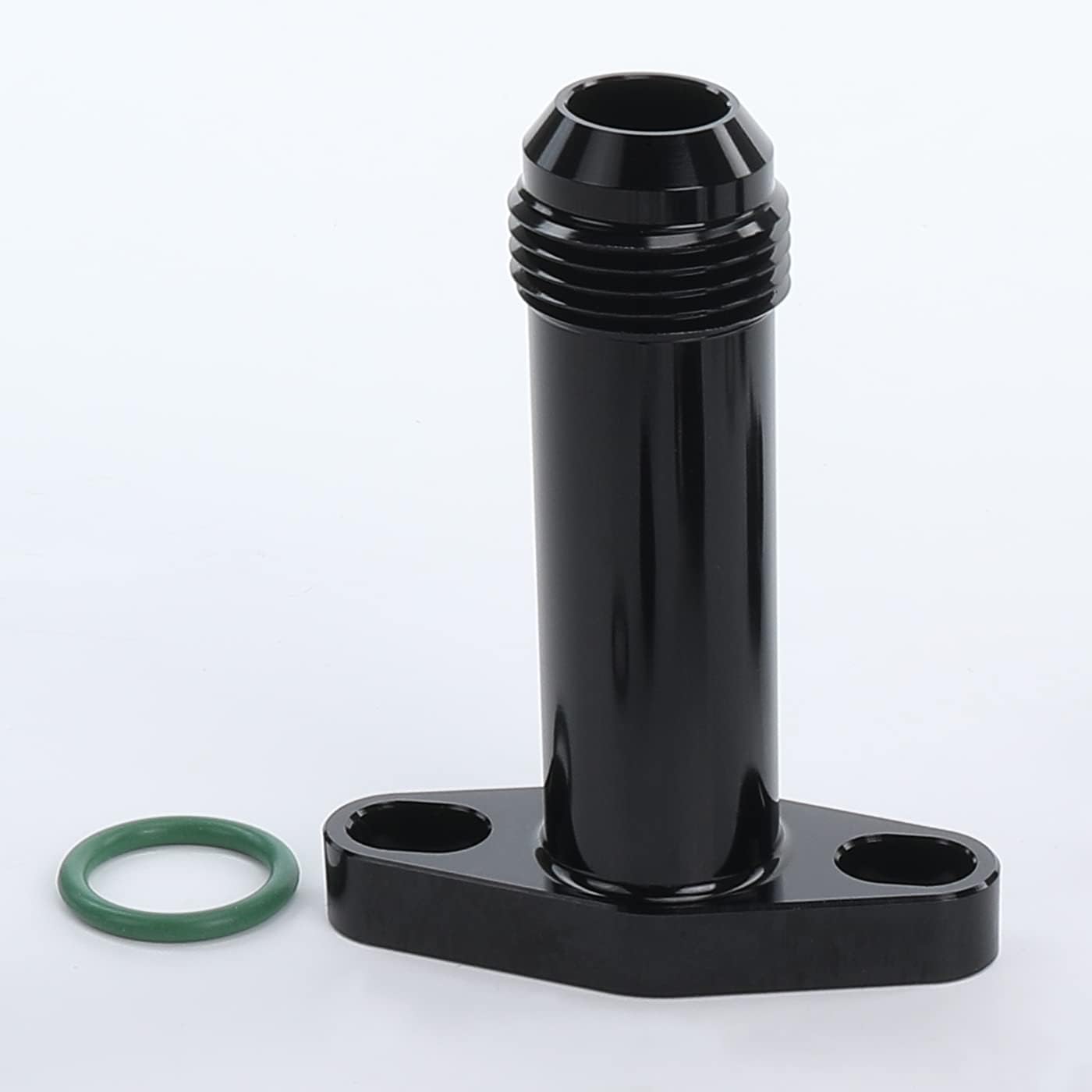 AC PERFORMANCE Aluminium Extended Turbo Drain Flange Fitting AN10 Male 38mm Fit for GTX, G Series, Black