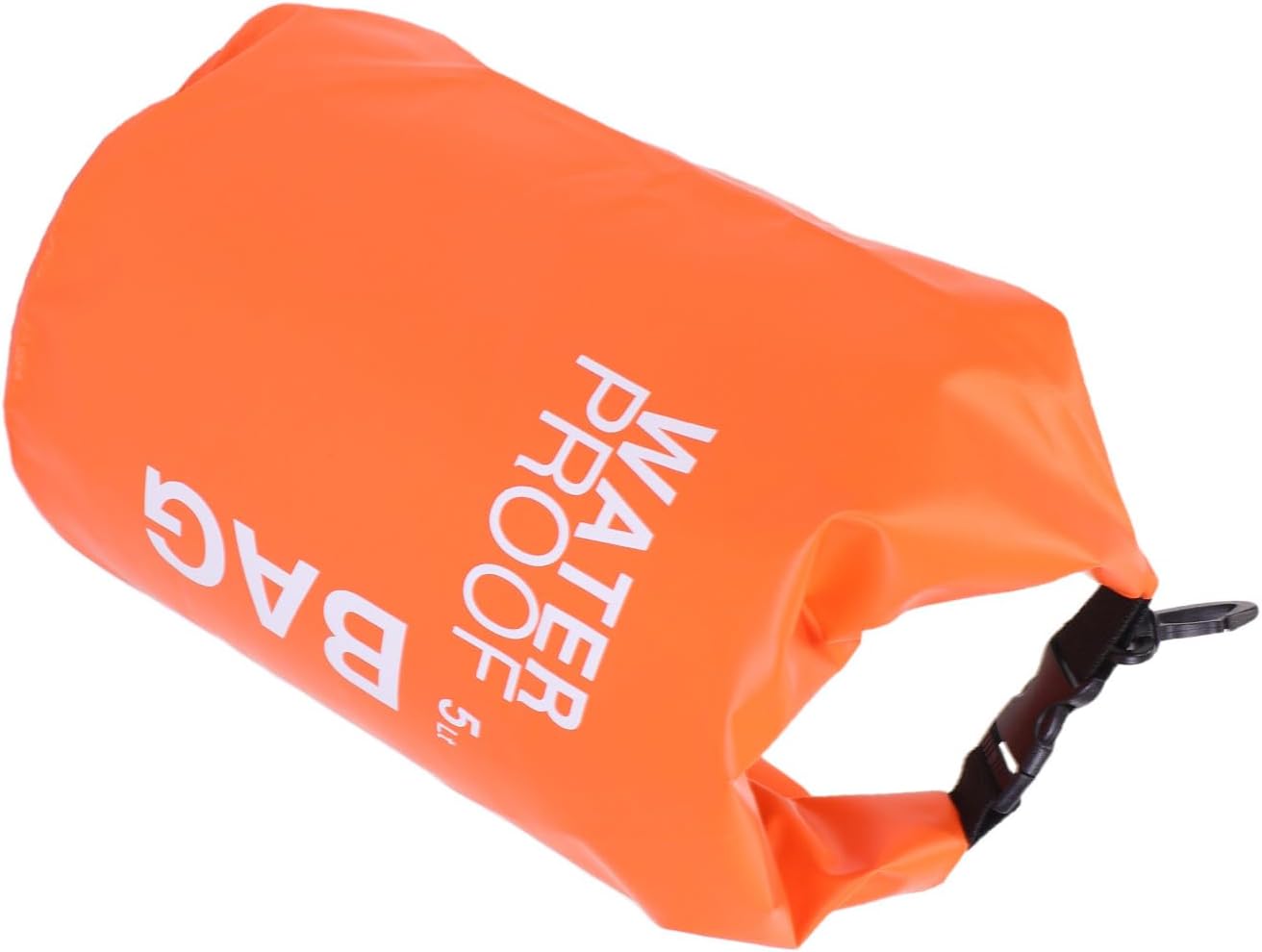 Drfeify Water Proof Dry Bag, 250D PVC Coated Mesh Fabric Lightweight Roll Top Sack with Plastic Snap Buckles for Kayaking Swimming Camping Hiking (5L each 1 piece)