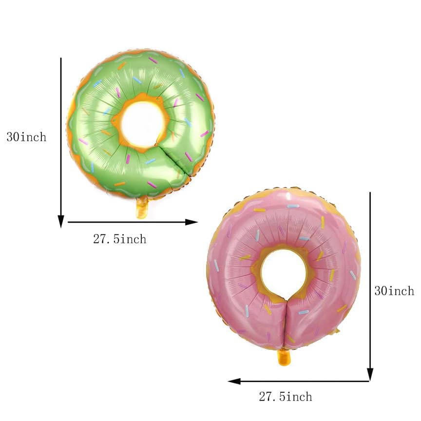 Image of 5pcs Sweet Donut Balloons, Ice Cream Foil Balloons and Candy Birthday Party Decorationkit for Girls Kids baby Shower, Donut theme birthday decorations | ARV ZONE (Icecream 7th)