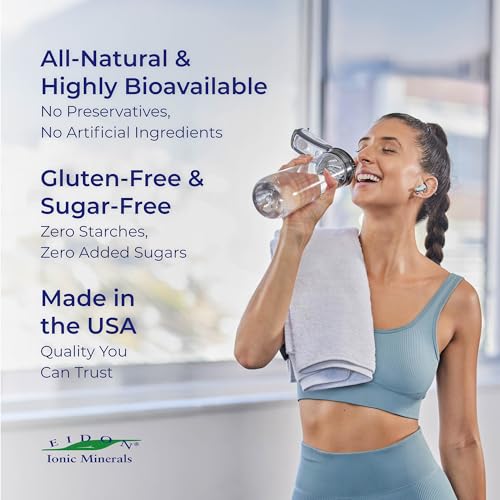 Image of Eidon Ionic Minerals - Liquid Electrolytes, Electrolyte Drops - 18 oz | Ionic Mineral Supplement to Add to Water, Balances Electrolyte Equilibrium, Sugar Free Unsweetened Hydration for Men & Women