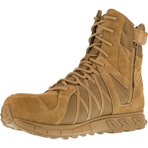 Reebok Men's Work Trailgrip Tactical RB3460 Comp Toe Side Zip Boot Coyote 7 M4