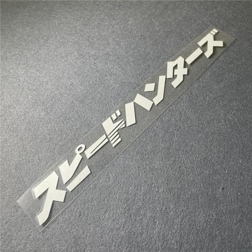 Image of Car Stickers Auto Front Windshield Window Decal Bumpers for Japanese JDM SH Speedhunters Decal Tape 1000x120mm (Silver White)