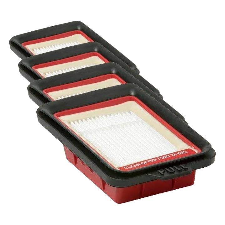 Image of Hoover OnePwr Vacuum Filter for FloorMate Jet Vacs, Reusable, High-Performance Filtration, Part # AH45201, Hoover Hardfloor Vacuum Filters Replacement (Pack of 4)