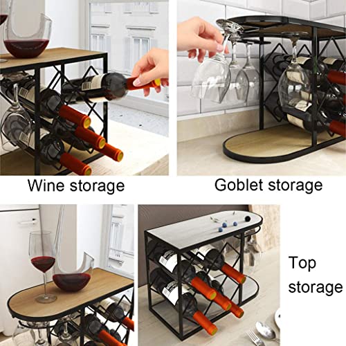 Soporte para botellas de vino de bambú natural 40.5×18.5×28.5cm miniatura 2