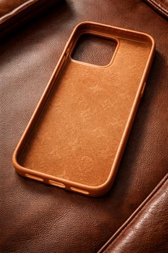 Image of DAVIK Luxury Magnetic Leather Case for iPhone Series - Waterproof Protective Cover, Heavy-Duty, Metal Kickstand, Ultra-Strong Magnet & Microfiber Vault Interior (Brown, iPhone 17)