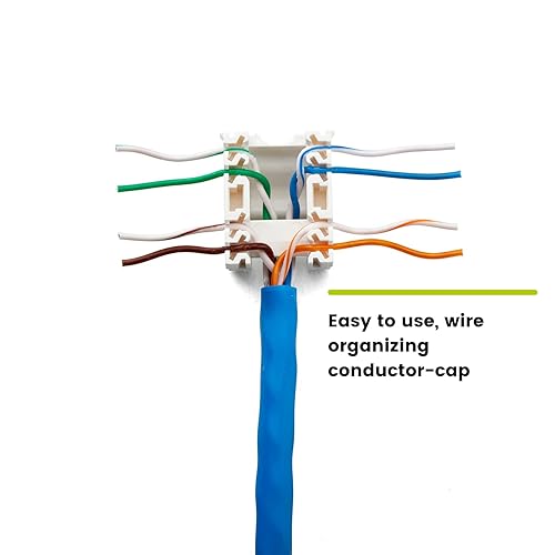 Miniatura 3 de trueCABLE - Conector Keystone sin herramientas Cat6, sin blindaje (UTP), PoE++ (4PPoE) 100 W, certificación UL, verificado ETL, certificado ANSITIA,
