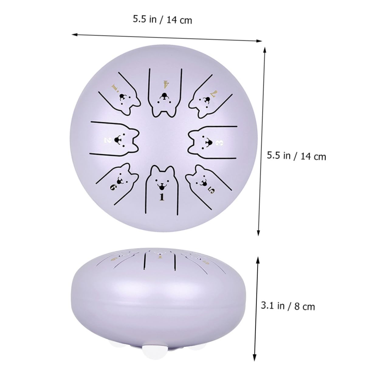 de Lengüeta de Acero Inoxidable de 5,5 Pulgadas para Percusión, Diseño Único y Sonido Excelente, Adecuado para Principiantes y Músicos de Mano