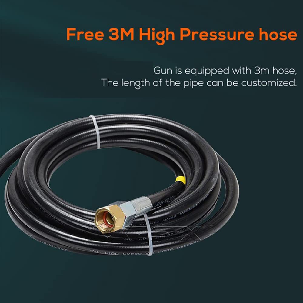 Pistola De Co2 Led 2 En 1 Y Cañnón De Confeti, Tirador De Confeti De Máquina De Humo, Regalo De Boda para Interiores Y Exteriores, con Una Tubería De Gas De 3 M