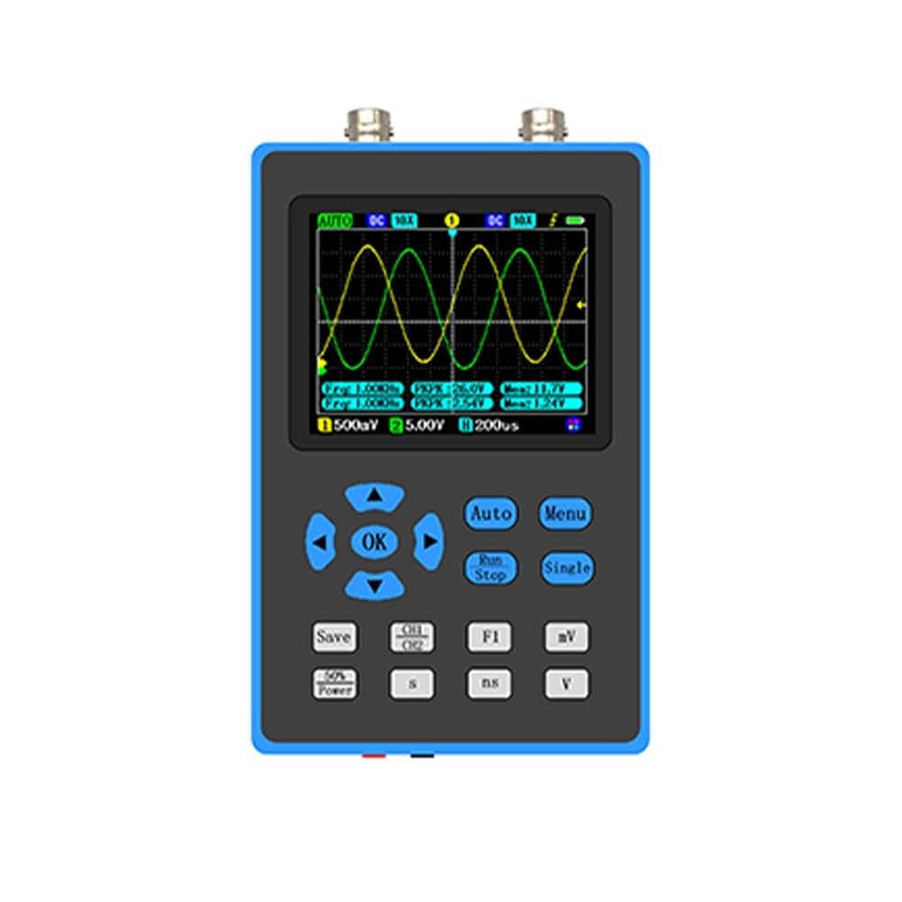 Osciloscopio Digital portátil DSO2512G de 2,8 Pulgadas, 120M de Ancho de Banda, osciloscopio de Doble Canal, generador de señal, análisis de Espectro Prueba de Voltaje y Corriente