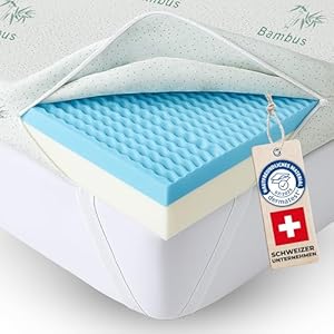 Welldora Premium Topper 80x200cm – B-Ware: BRAUCHT 7–10 Tage, UM Sich GANZ ZU ENTFALTEN, für unbequeme Matratze & Boxspringbett, wendbar mit 2 Härten, orthopädischer 5-Zonen-Matratzentopper, Oeko-Tex