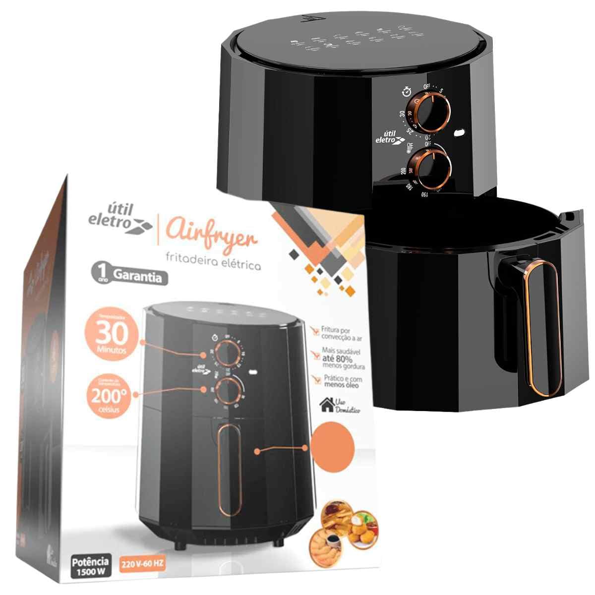 Fritadeira Airfryer Elétrica Toast 4,5L sem óleo 1500W 220V