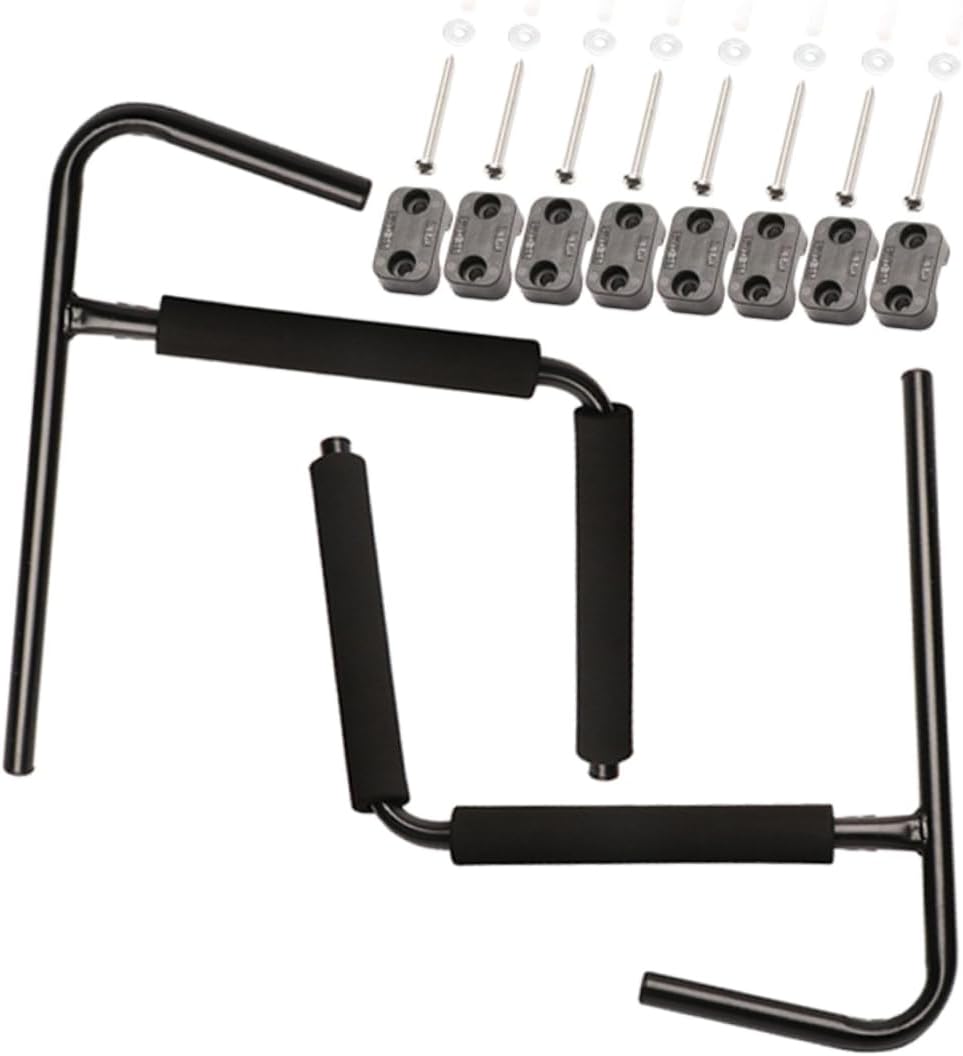 2pcs Kayak Surfboard Wall Mount Rack Heavy Duty Metal Storage Hooks for Use Space Saving Hangers for Kayaks Canoes Bikes Tools Easy Installation with Mounting Brackets