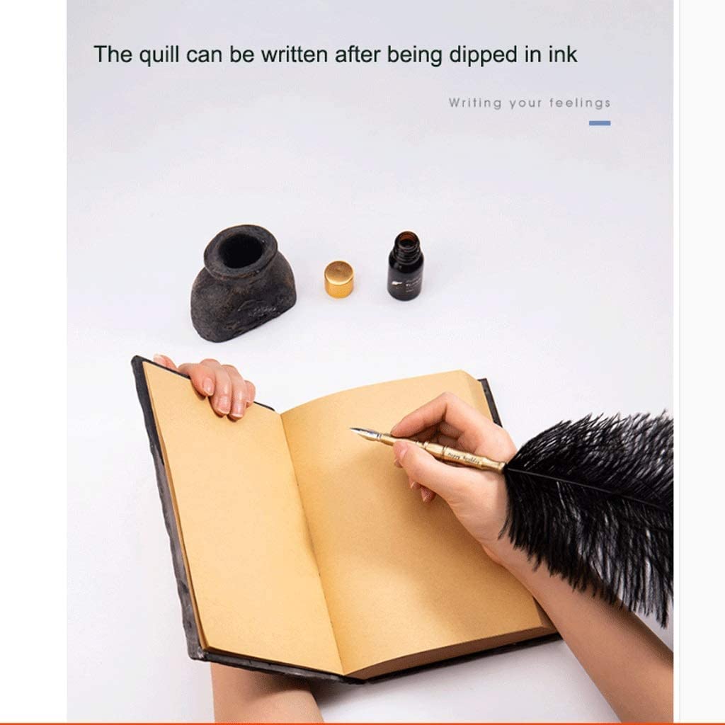 POCHY Portatile Taccuino Quaderno A5 Diario antico con pittura a rilievo a mano Blocco note in carta addensata per uomini e donne Scrittori e viaggiatori Portatile