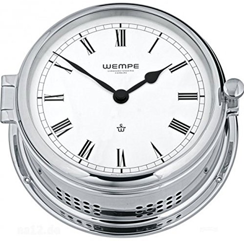 Wempe Quarz-Glasenuhr Admiral II Messing verchromt