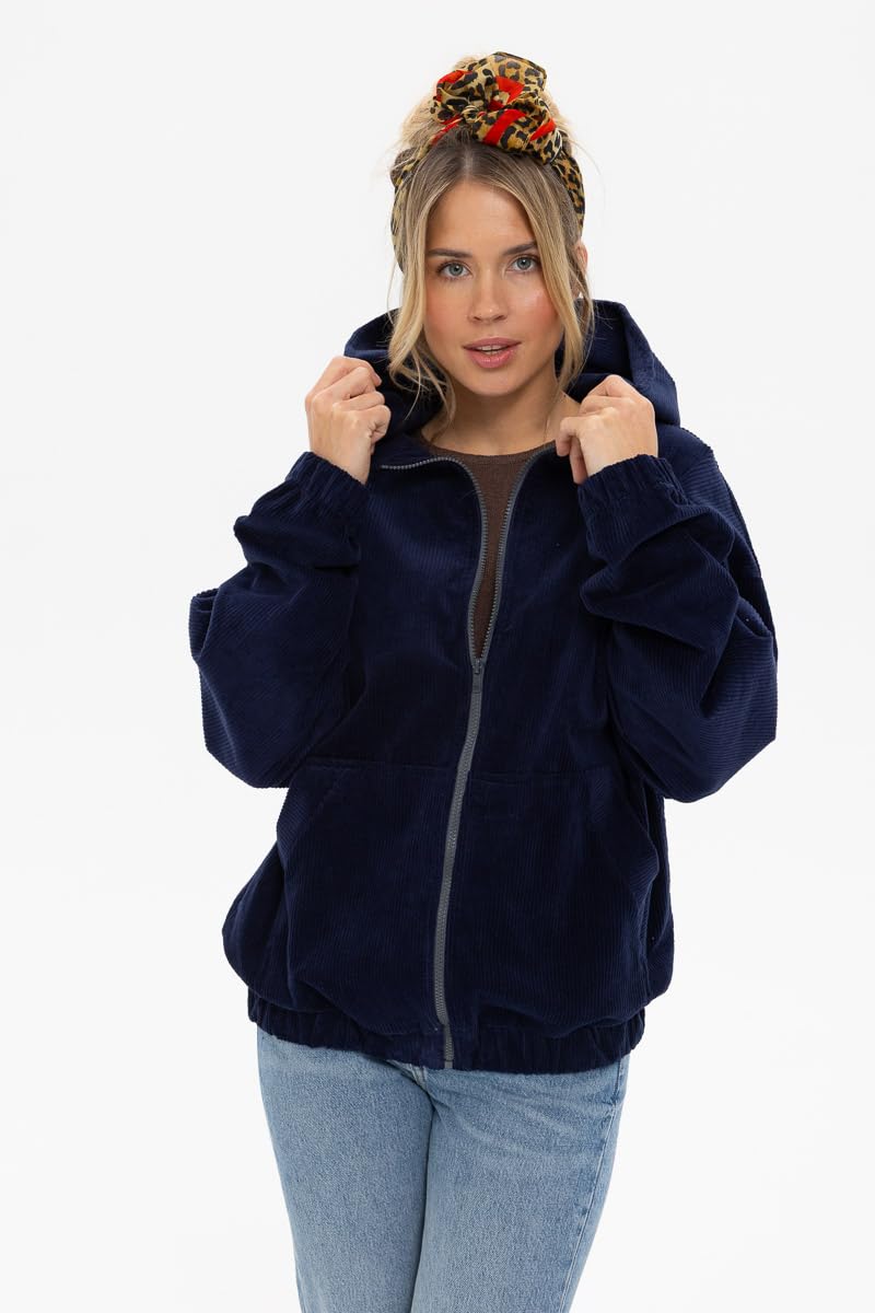 fun2bemum Cordjacke 3 in 1 Tragejacke Baby Umstandsjacke Oversize Herbstjacke für Mama mit Babytrage aus Baumwolle mit Einsatz