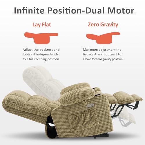 Image of MCombo Large Dual Motor Power Lift Recliner Chair for Elderly 7896