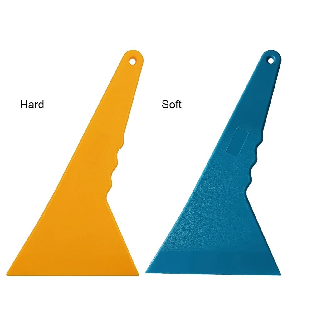 5 pezzi di raschietto in plastica for auto, foglio di pellicola for auto, raschietto in fibra di carbonio, strumenti di avvolgimento in vinile(5pcs blue soft)