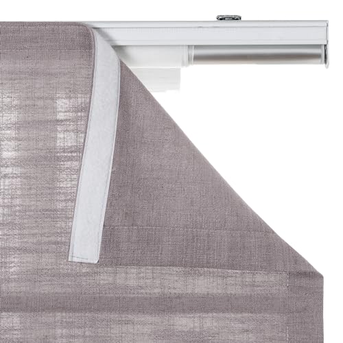 Image of TWOPAGES Liz No Drill Cordless Roman Shades Linen Textured Roman Blinds for Windows, Custom Made Room Darkening Blackout Roman Window Shades, Hardware Included, Parchment, 1 Piece