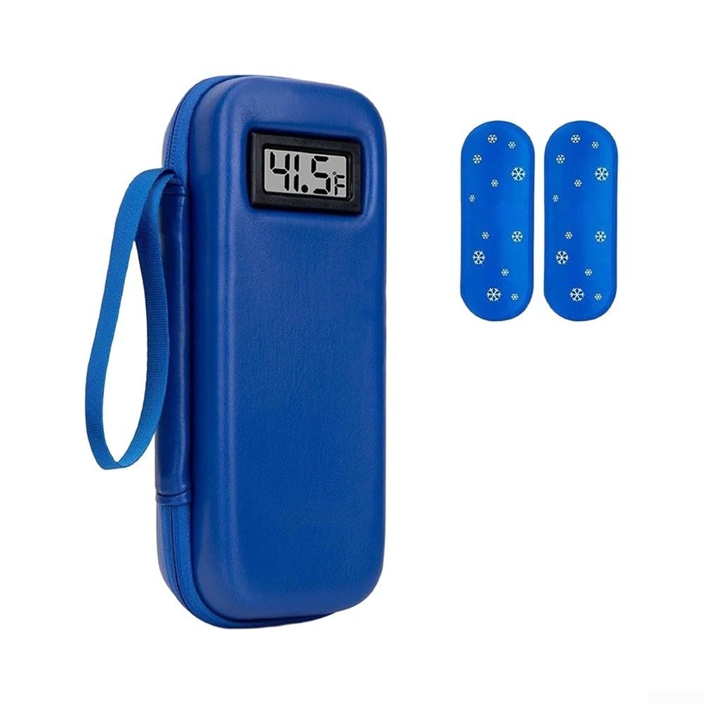 Bolsa Insulina con Termómetro Digital EVA Portátil(blue)