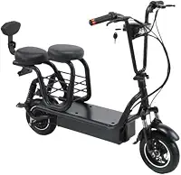 Bicicleta Trotinete Eletrica H01 Shark Blue 2 ou 3 lugares 350w