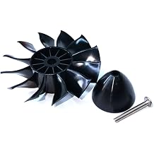 EDF 80mm Fan 12 Blades Without Motor, Electric Ducted Fan Without Motor for EDF 6S, Hobby RC Jet Engine Propeller, Remote Control Model Replacement Airplane Parts Diy