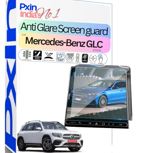 Image of Pxin Anti-Glare & Anti Reflection Screen Guard compatible with Mercedes-Benz GLC (2025) Car Infotainment| Plasma Layer| Scratch Resistant | 4K HD Clarity | No Fingerprint