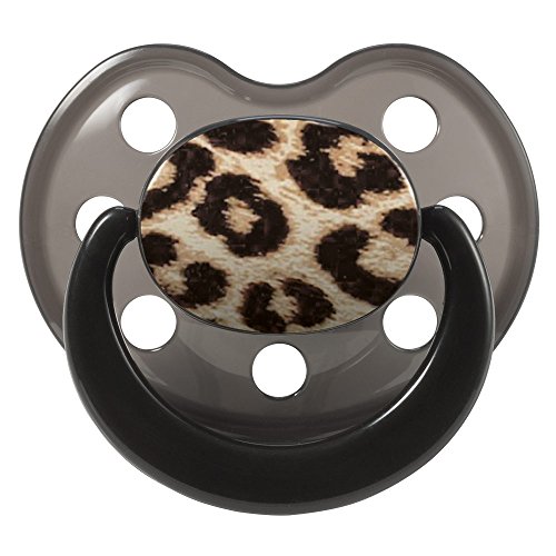 ROCK STAR BABY - 2x Anatomical Silicone Pacifiers Dummies Soothers/LEOPARD (3-24m+)