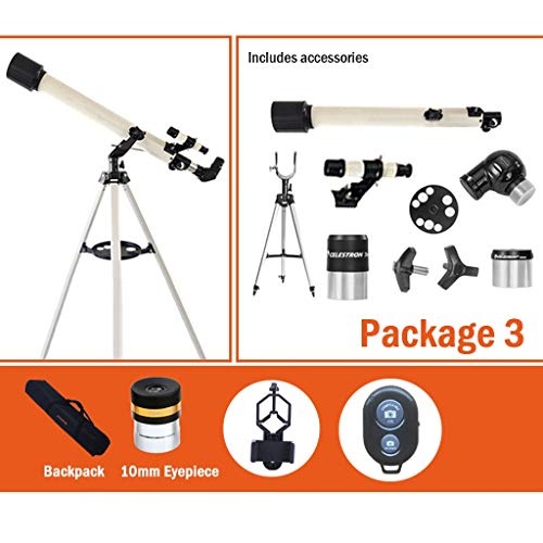 Telescopio astronómico 60MM refractor con trípode ajustable miniatura 2