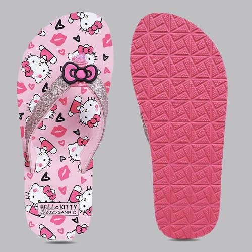 Image of Kidsville Official Hello Kitty Printed Kids Girls Flip-Flop | Soft, Non-Slip, Indoor, Outdoor, House Slipper, Comfortable & Durable Footwear for Children