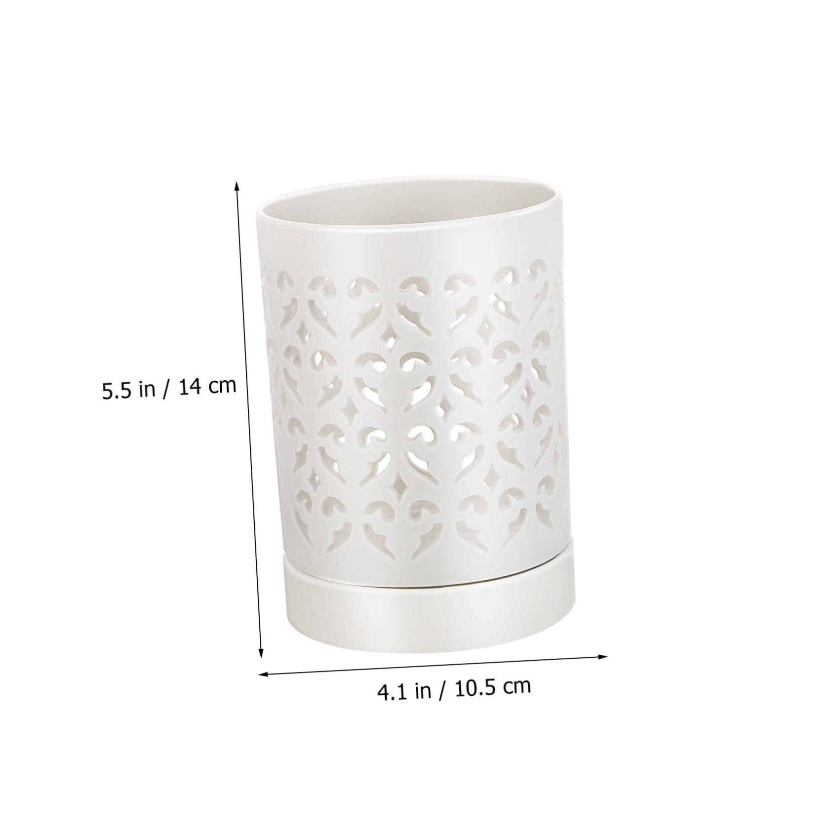 Toyvian Keramik Orchideentopf Weiß mit Elegantem Zylindrischem Design und Filigraner Hohlstruktur Leicht zu Reinigen für Orchideen Balkon oder Büro