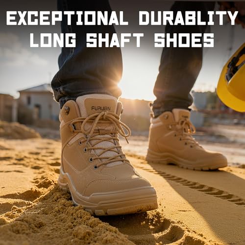 Image of Furuian Steel Toe Boots for Men Women Lightweight Work Boots Pioneer Series | ASTM Certificated Safety Shoes, Width Option, Non Slip Rubber Sole, Comfortable Work Shoes for Construction, Warehouse, Yard